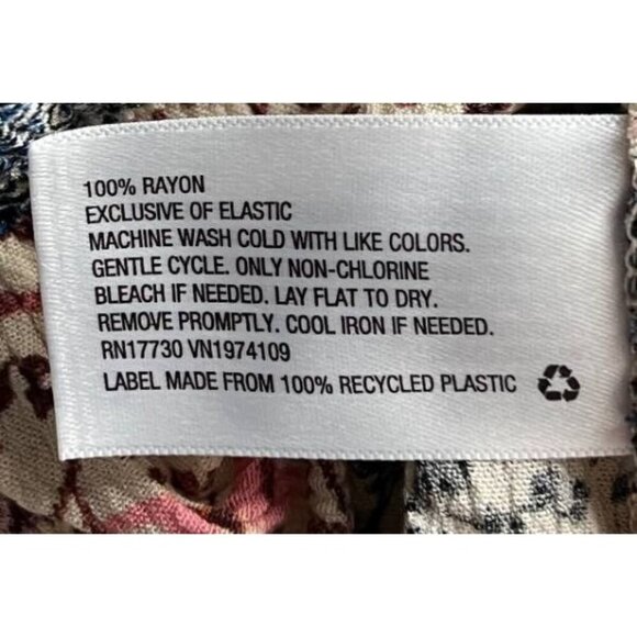 Knox Rose Women Boho Blouse Top Size Large L Pink Floral Long Sleeve V-Neck EUC - Picture 8 of 8